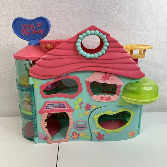 Vtg Littlest Pet Shop Biggest Playset Hasbro 2005 Fold-Up Pet Shop House READ - Picture 2 of 16